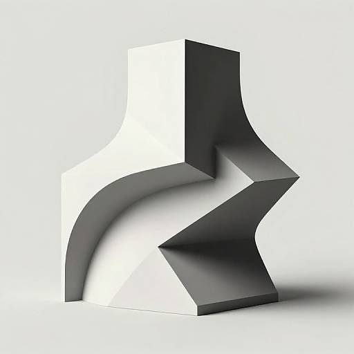 Layered Geometric Monster Art