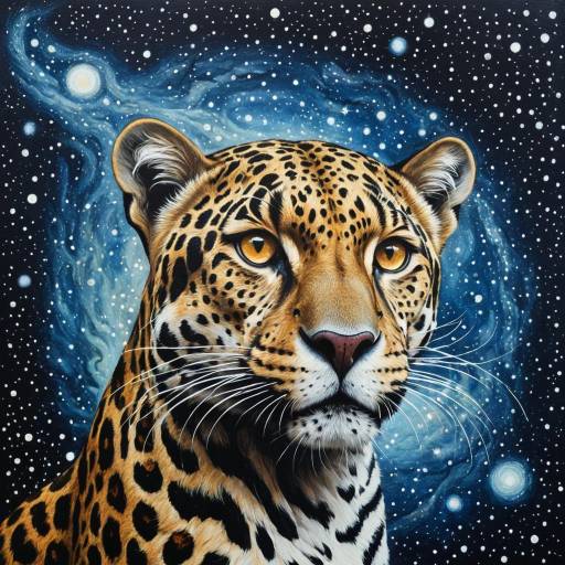 Cosmic Jaguar Painting Cosmic Jaguar Painting