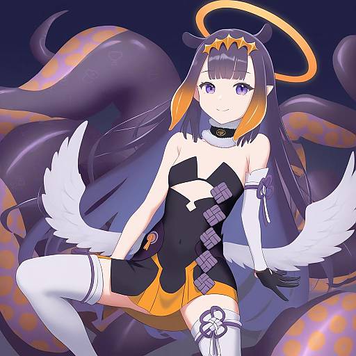 Illustration of Ao-chan (ninomae ina'nis), hololive in the style of 47agdragon