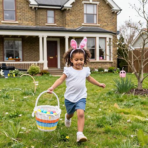 Mixed Heritage Toddler Easter Egg Hunt