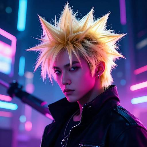 Neon Cyberpunk Blonde Glow