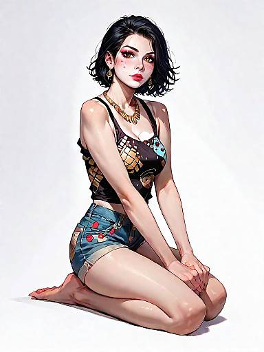 Stylish Woman in Casual Boho Outfit