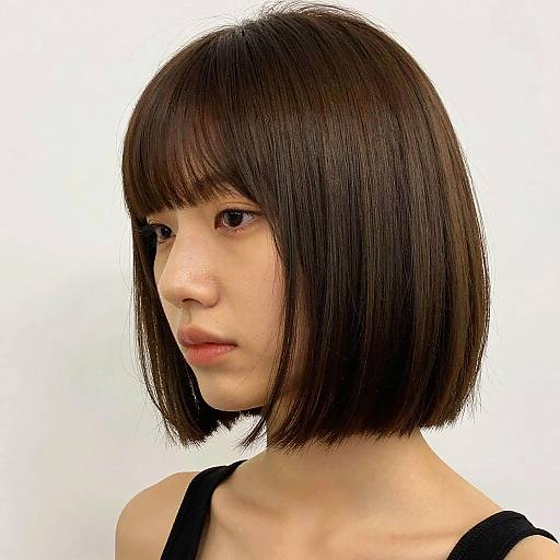 Sleek Contour Bob Haircut Portrait