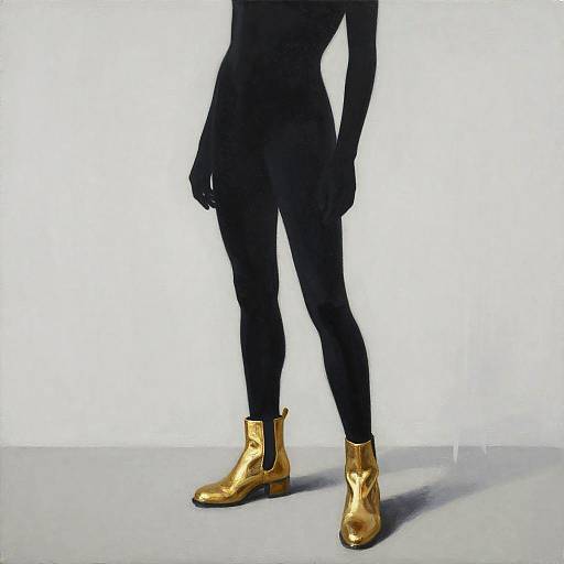 Minimalist Silhouette with Gold Boots