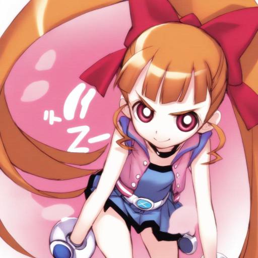 Illustration of Akazutsumi momoko, powerpuff girls z in the style of Matsuryuu