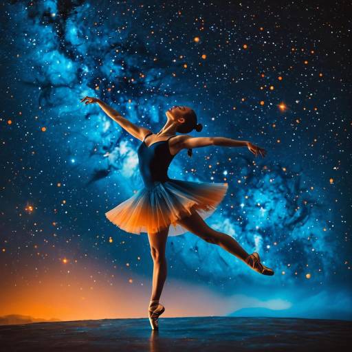 Mystical Faceless Ballerina in Twilight Nebula