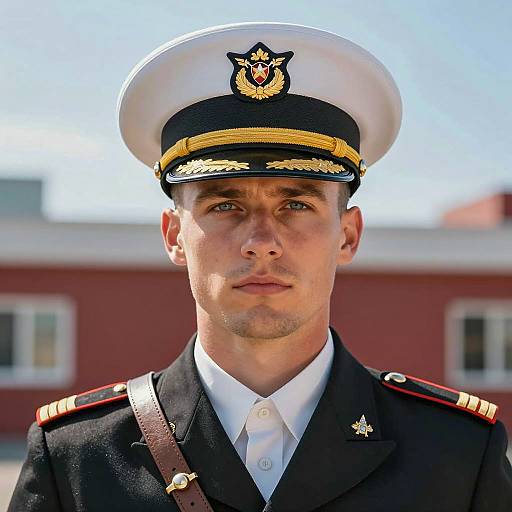 Male Naval Officer in Uniform