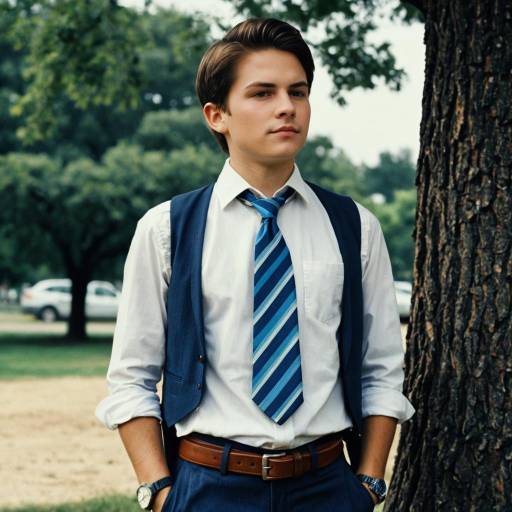 Young man in summer formal wear outdoors