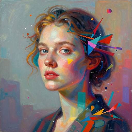 Surreal AI-Enhanced Classic Portrait