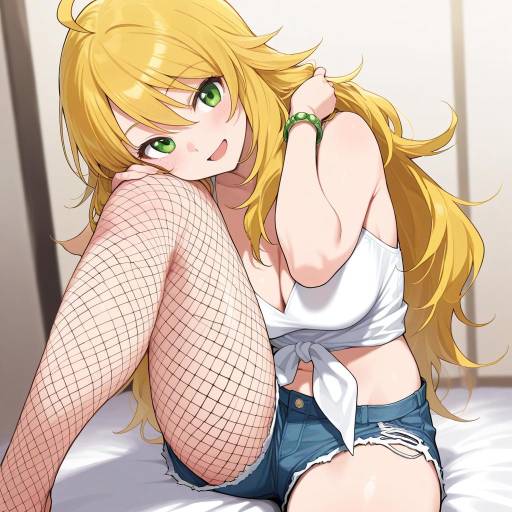 Charming Hoshii Miki in Stylish Attire