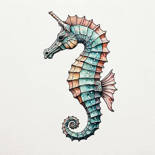Hand-Drawn Seahorse Illustration