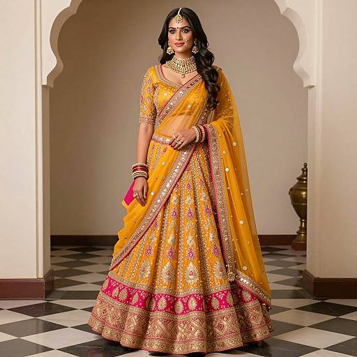 Elegant Indian Bridal Look in Traditional Attire