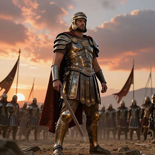 Maximus, Ancient Roman General at Dawn