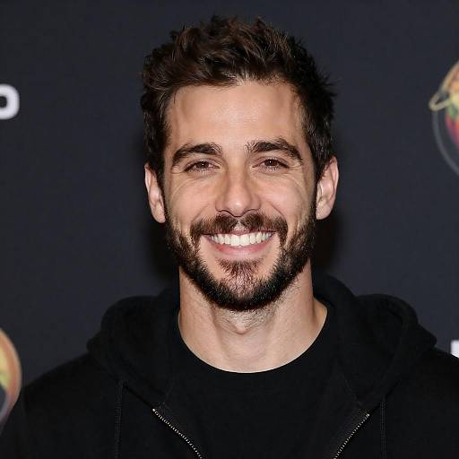 Smiling Man in Black Hoodie Portrait