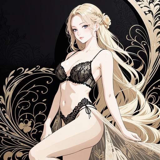 Elegant Sensuality of a Golden-Haired Muse Elegant Sensuality of a Golden-Haired Muse