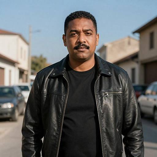 Confident Man on Sunlit City Street