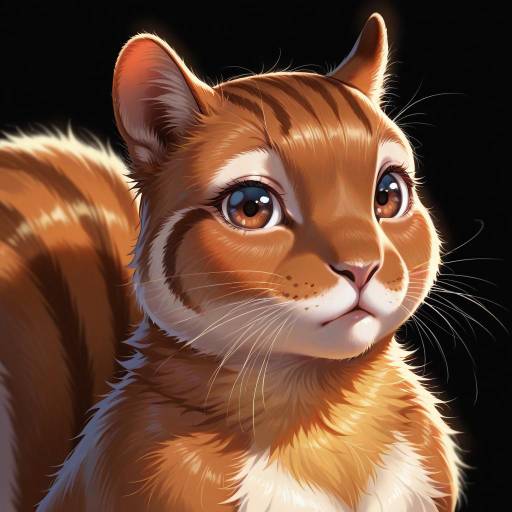 Realistic Squirrel Portrait on Black Background Realistic Squirrel Portrait on Black Background