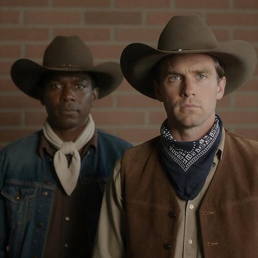 Two Men in Cowboy Hats Portrait
