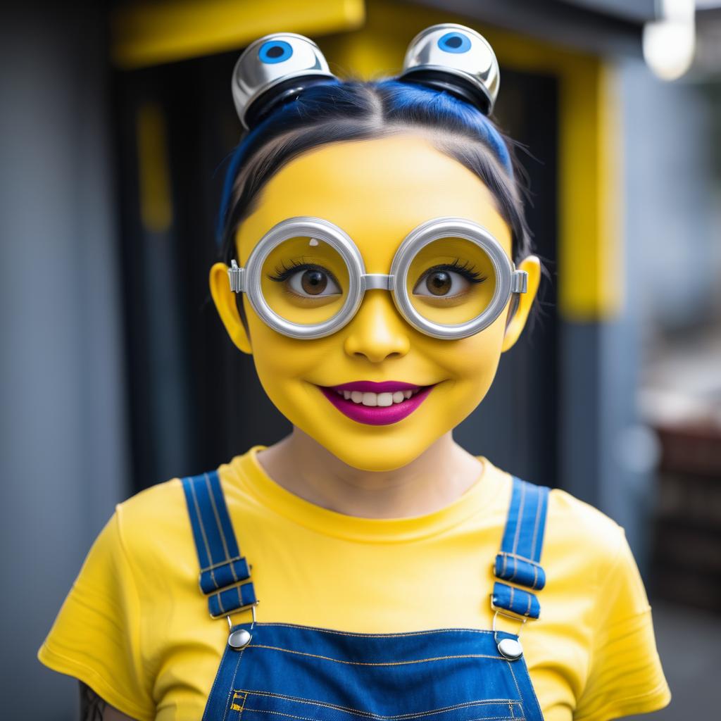 Horror-Themed Minion Transformation Makeup