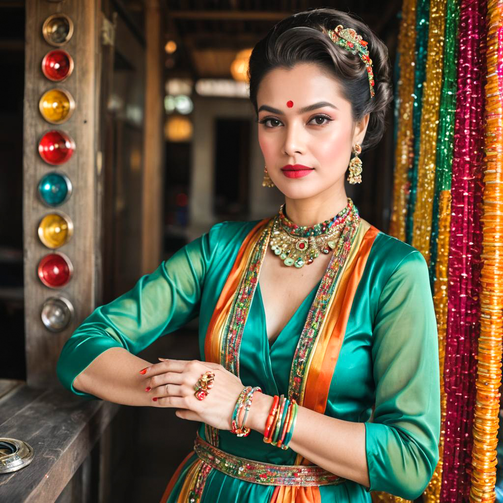 Elegant Retro Portrait of a Lean Woman