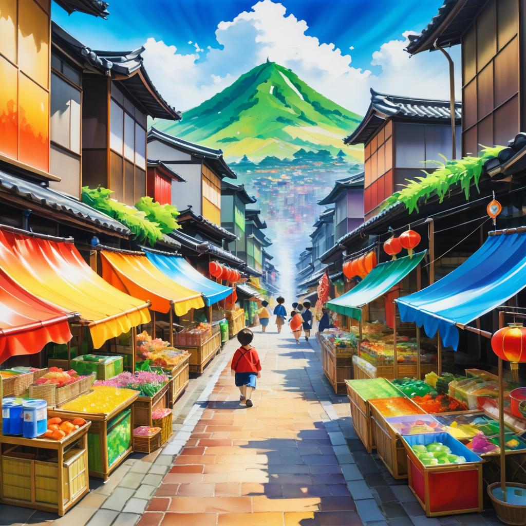 Whimsical Anime Landscape Art Exploration