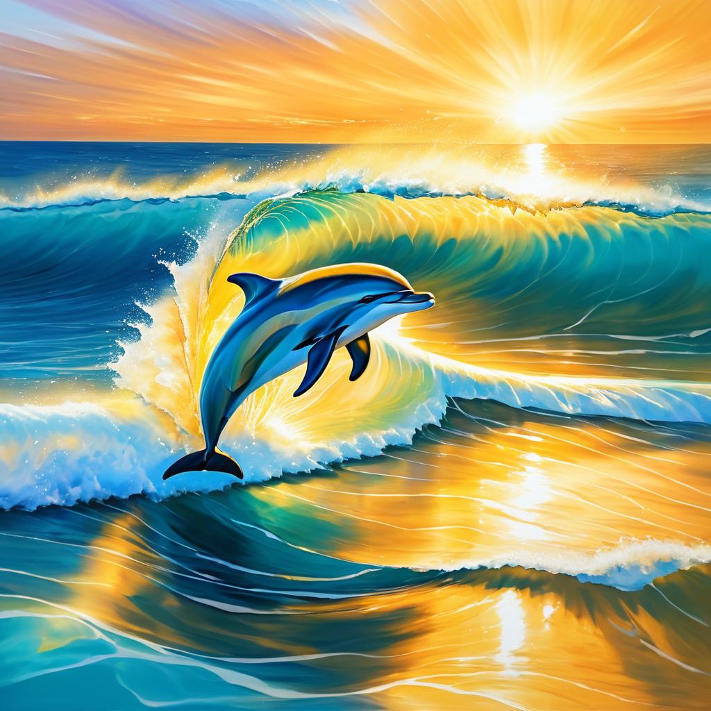 Dolphin Dance at Sunset