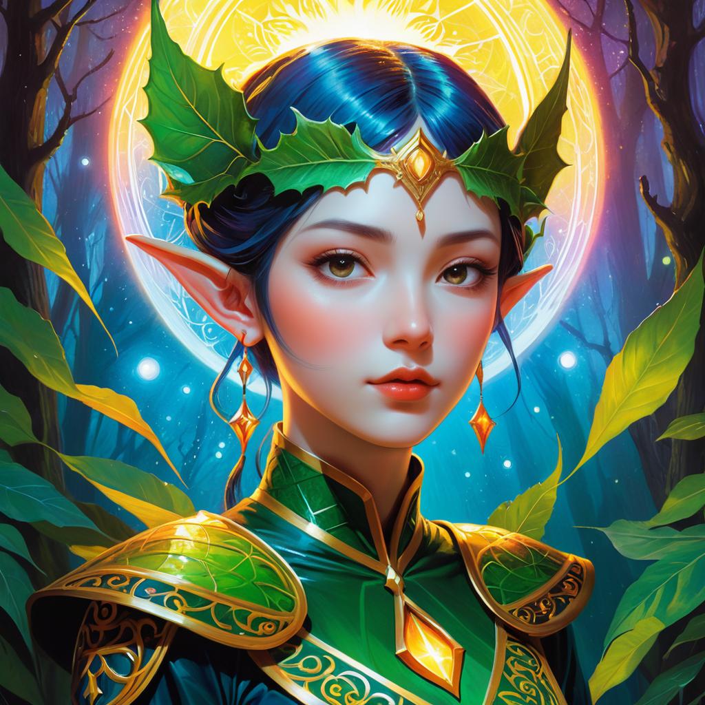 Vibrant Elf Nature Spirit Art Masterpiece