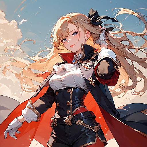 Anime Girl at Sunset Portrait