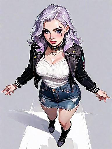 Stylish Woman in Casual Streetwear