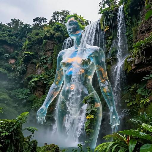 City Dweller Merging with Nature