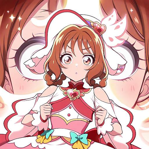 Illustration of Hanamichi ran, delicious party precure in the style of Jema