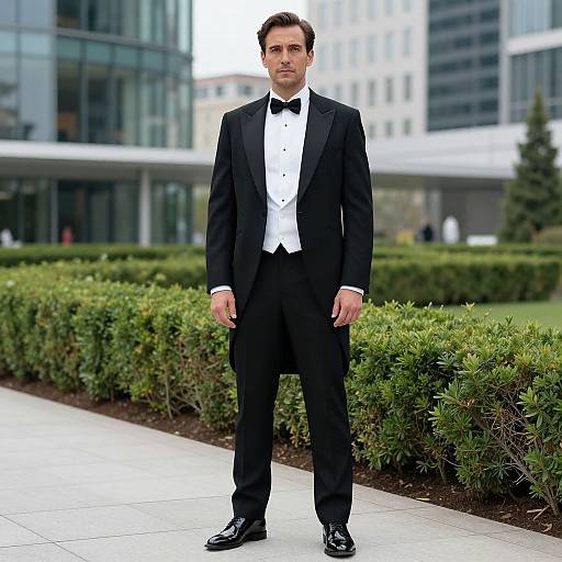 Dapper Man in Modern Architectural Setting