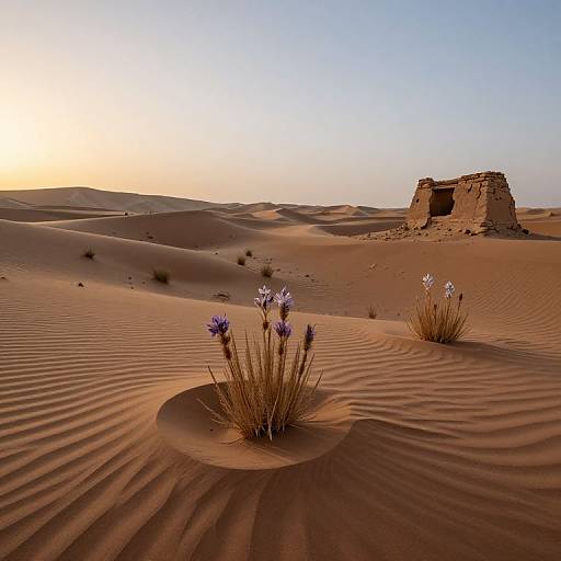 Fractal Dunes of Timeless Desert