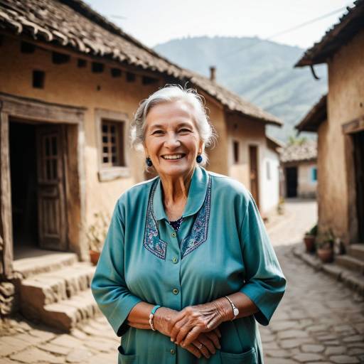 Cinematic Portrait of Joyful Elderly Woman