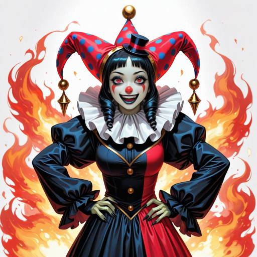 Sultry Jester with Fiery Ringlets