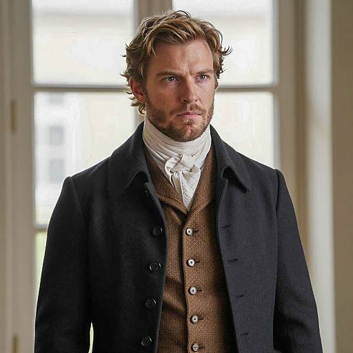 Handsome Man in Historical English Costume