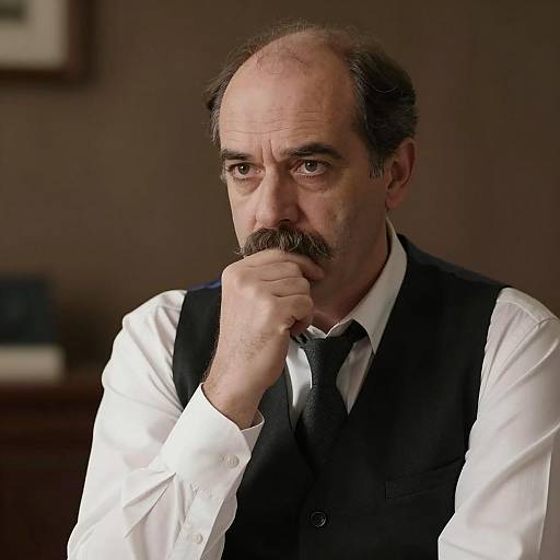 Contemplative Middle-Aged Man Portrait