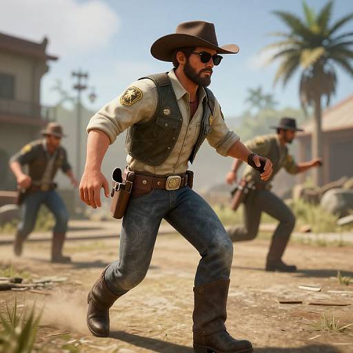 Western Fantasy Sheriff Chase Scene