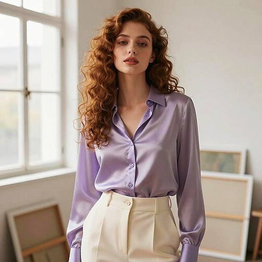 Elegant Cinematic Portrait of Youthful Woman