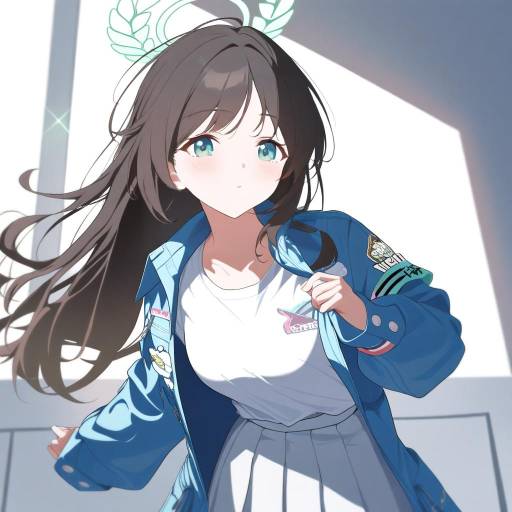 Illustration of Airi (band) (blue archive), blue archive in the style of Hakai shin