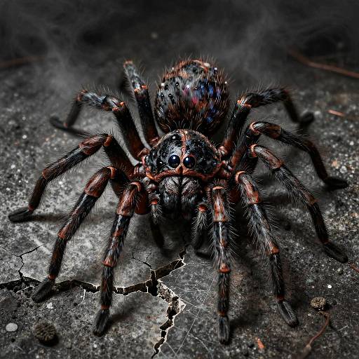 Hyper-Realistic Creepy Spider Illustration