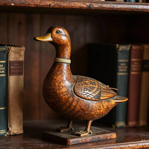 Antique Wooden Duck Trophy Scene