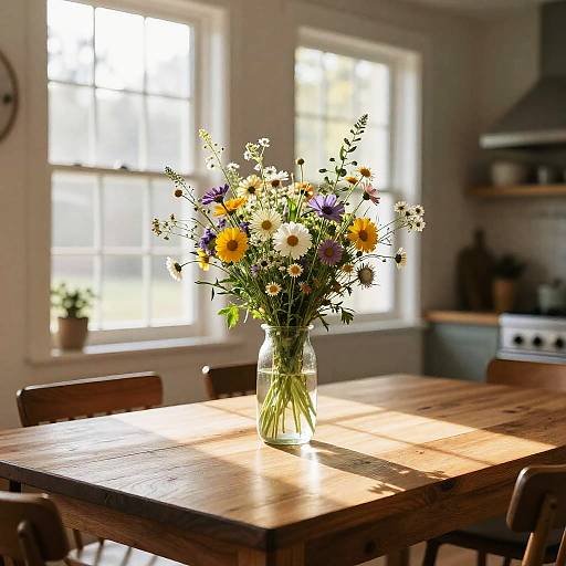 Cozy Farmhouse Kitchen Vase Scene