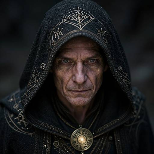 Mystic Hooded Wanderer Portrait