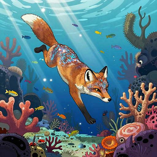 Nimble Sea Fox in Coral Maze