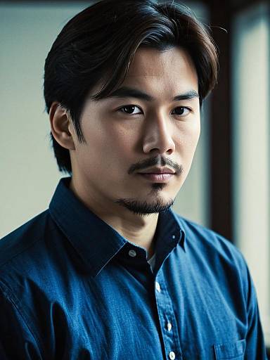 Photorealistic Man in Long Sleeve Shirt