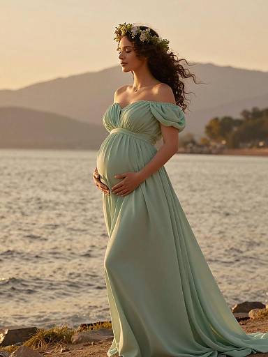 Golden Hour Maternity Fashion Portrait