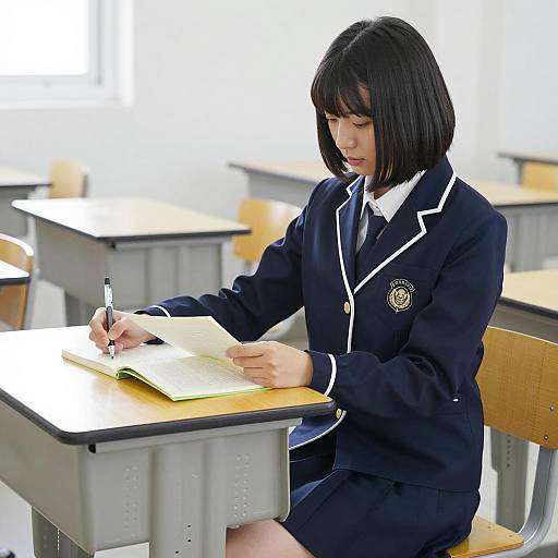 Young Woman in Classroom Setting