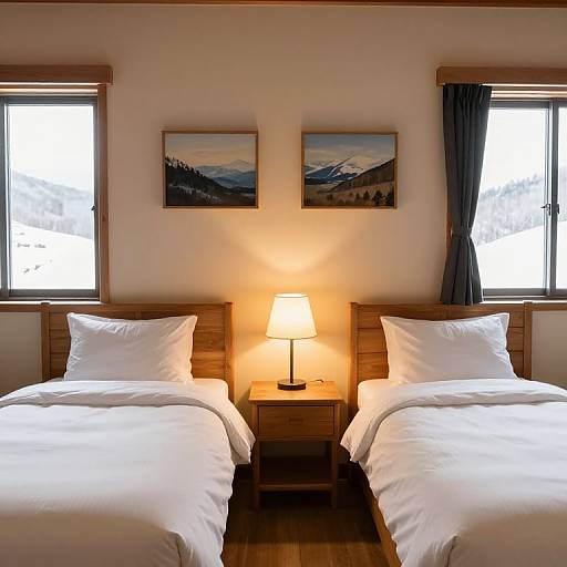 Cozy Twin Bedroom at Country Resort