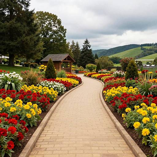 Vibrant Garden Pathway Scene